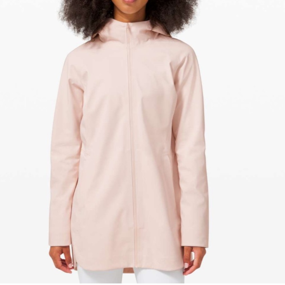 Lululemon Glyde Along Softshell Rain Jacket Pink 4